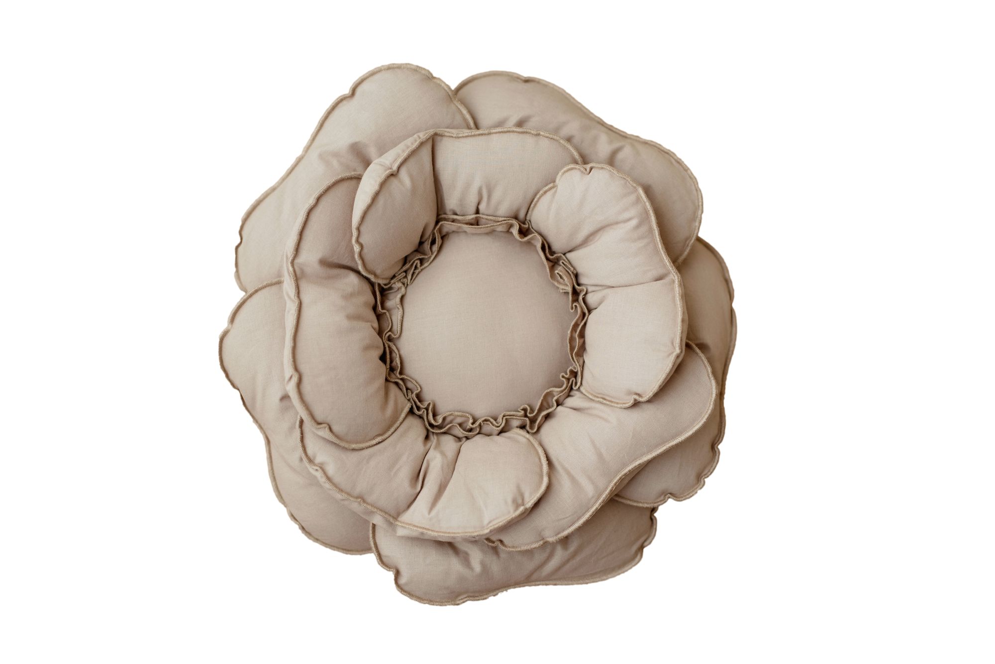 PODUSIA, DEKORACJA ,BAWEŁNA, KWIAT 60 NATURAL Długość poduszki 60 cm
