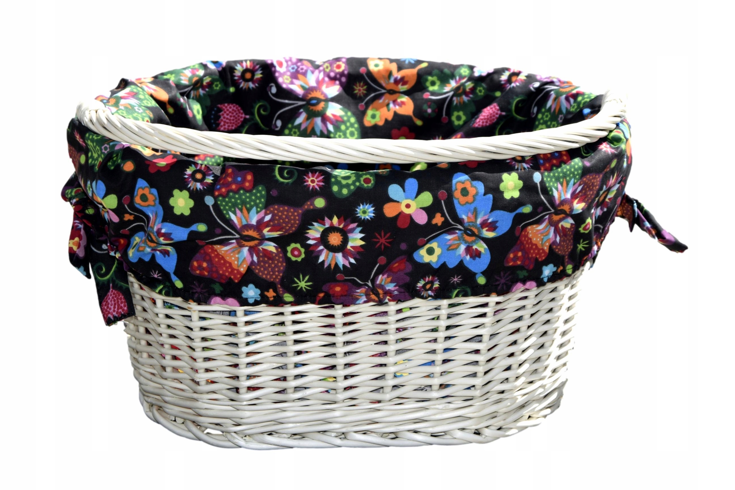 Koszyk wiklinowy rowerowy click ROWER +wkład 16kol Pojemność 20 l