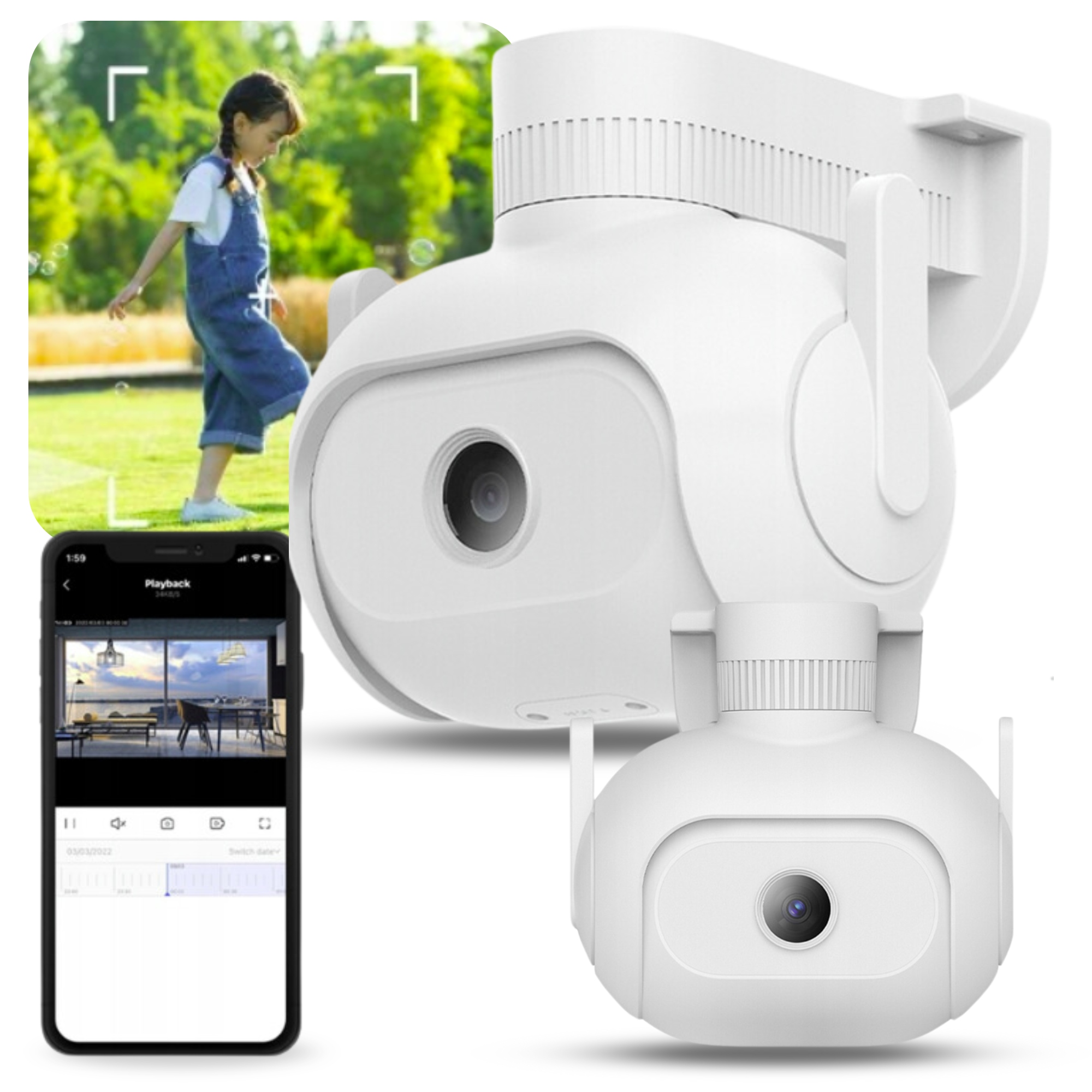 Venkovní Kamera Imilab EC5 360° 3MPx 2K IP66 WiFi náhled v aplikaci