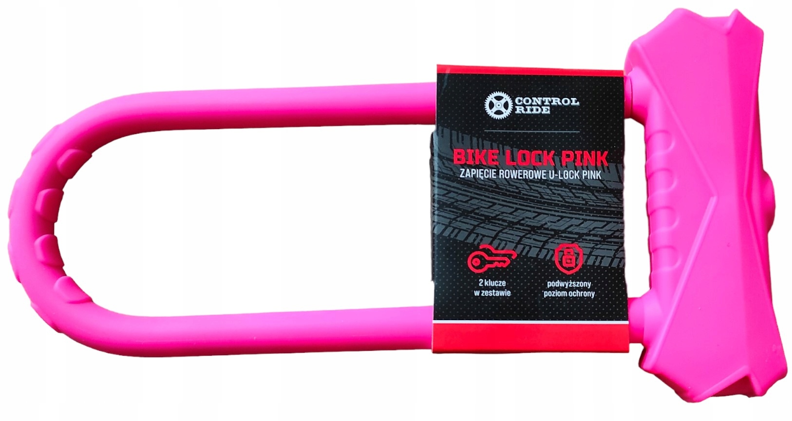 Zabezpieczenie rowerowe U-lock Control Ride Pink - Najlepszy wybór