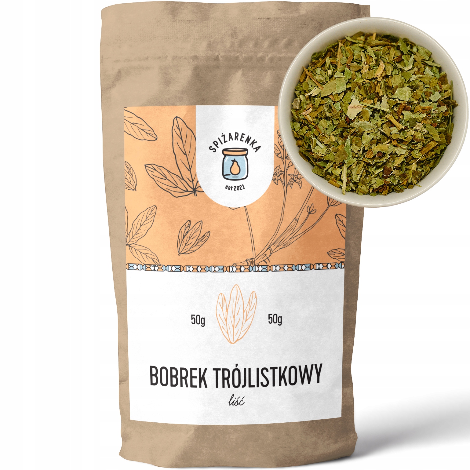 Levně Bobrek Trojlístek List bobří nálev čaj Velký Balíček 50g Spiżarenka