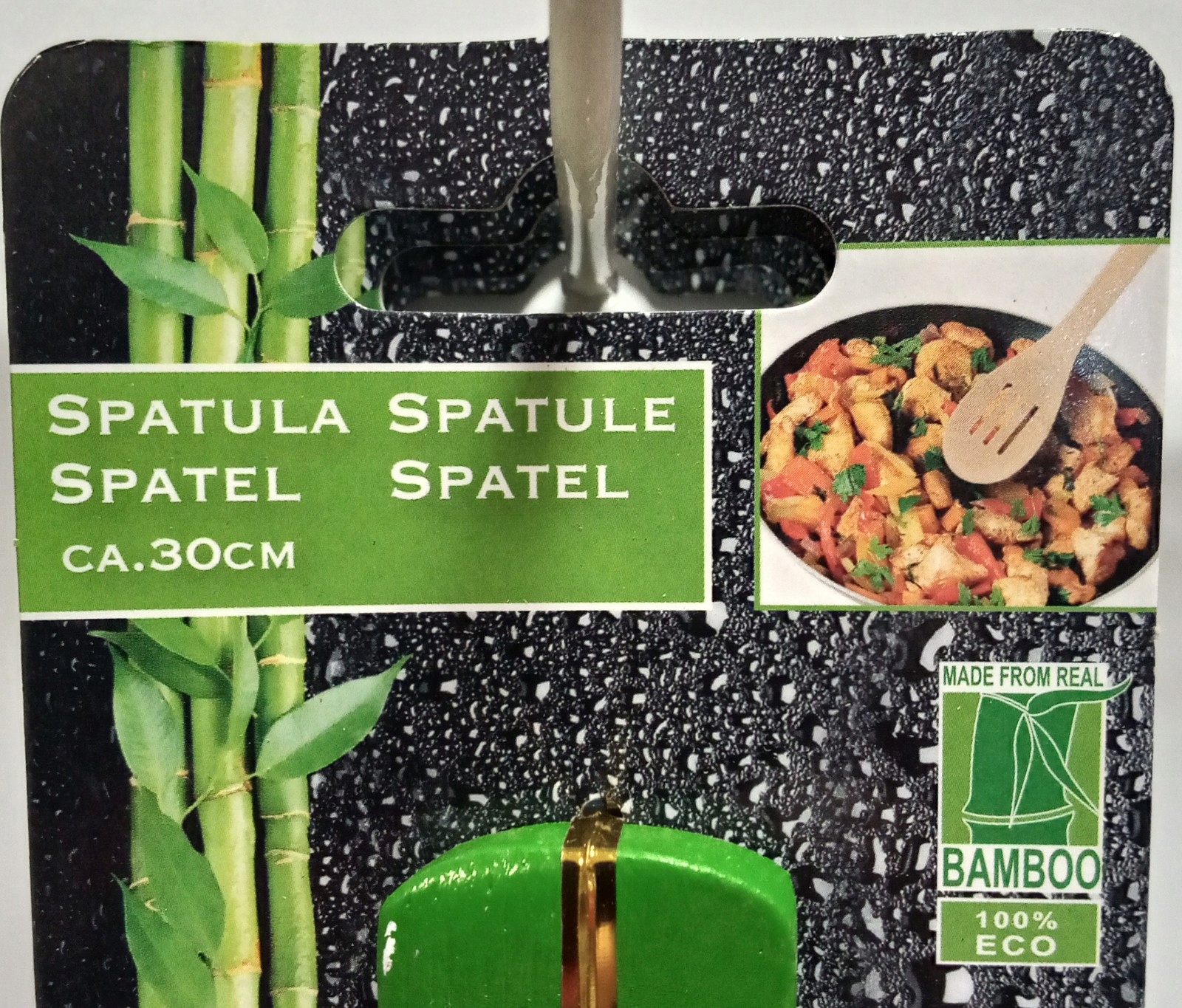 SZPATUŁKA BAMBUSOWA - 30 CM - 100% EKO - RÓŻOWA EAN (GTIN) 8711252032627