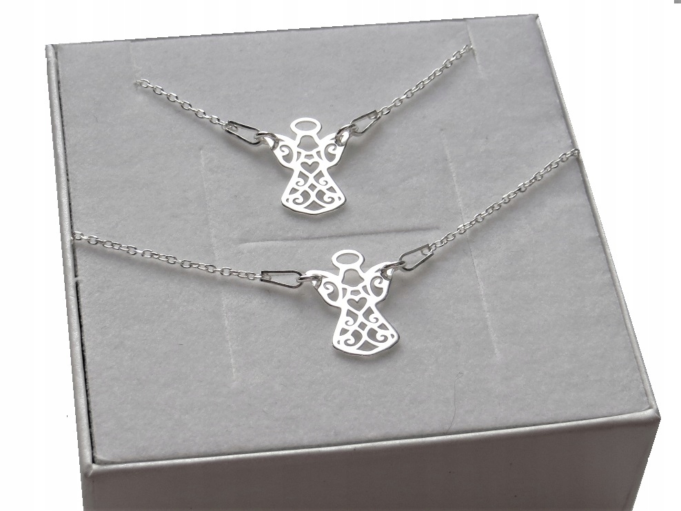 

Srebrny komplet biżuterii Aniołek Anioł Srebro 925