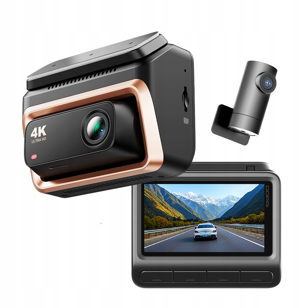 Autokamera Ddpai Z60 Pro 4K Hdr+ S Prednou A Zadnou Kamerou, Gps, Wifi, Bt
