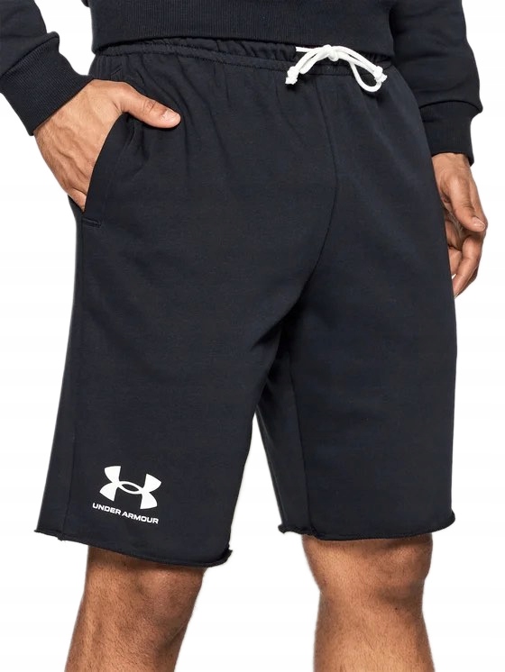 Krótkie Spodenki Under Armour Bawełniane Czarne Lato 1361631 001 r. XXL
