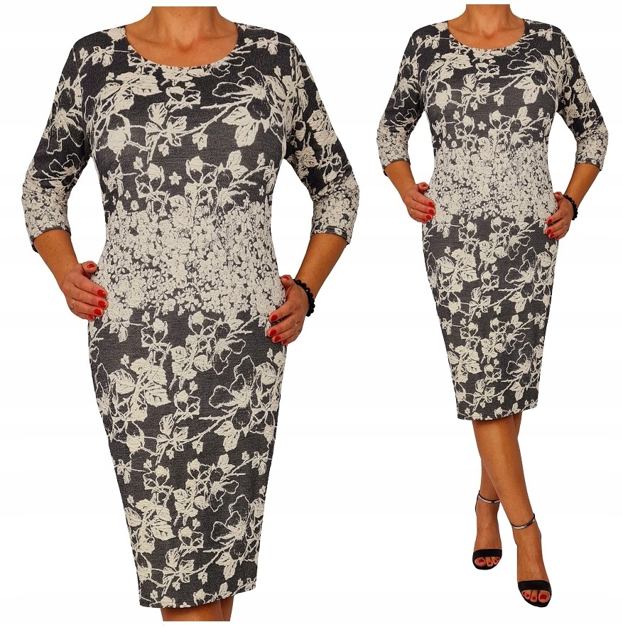 Květinové trubkové Šaty , plus size, sváteční akce 40 42 44 46 48 50 52 54 56