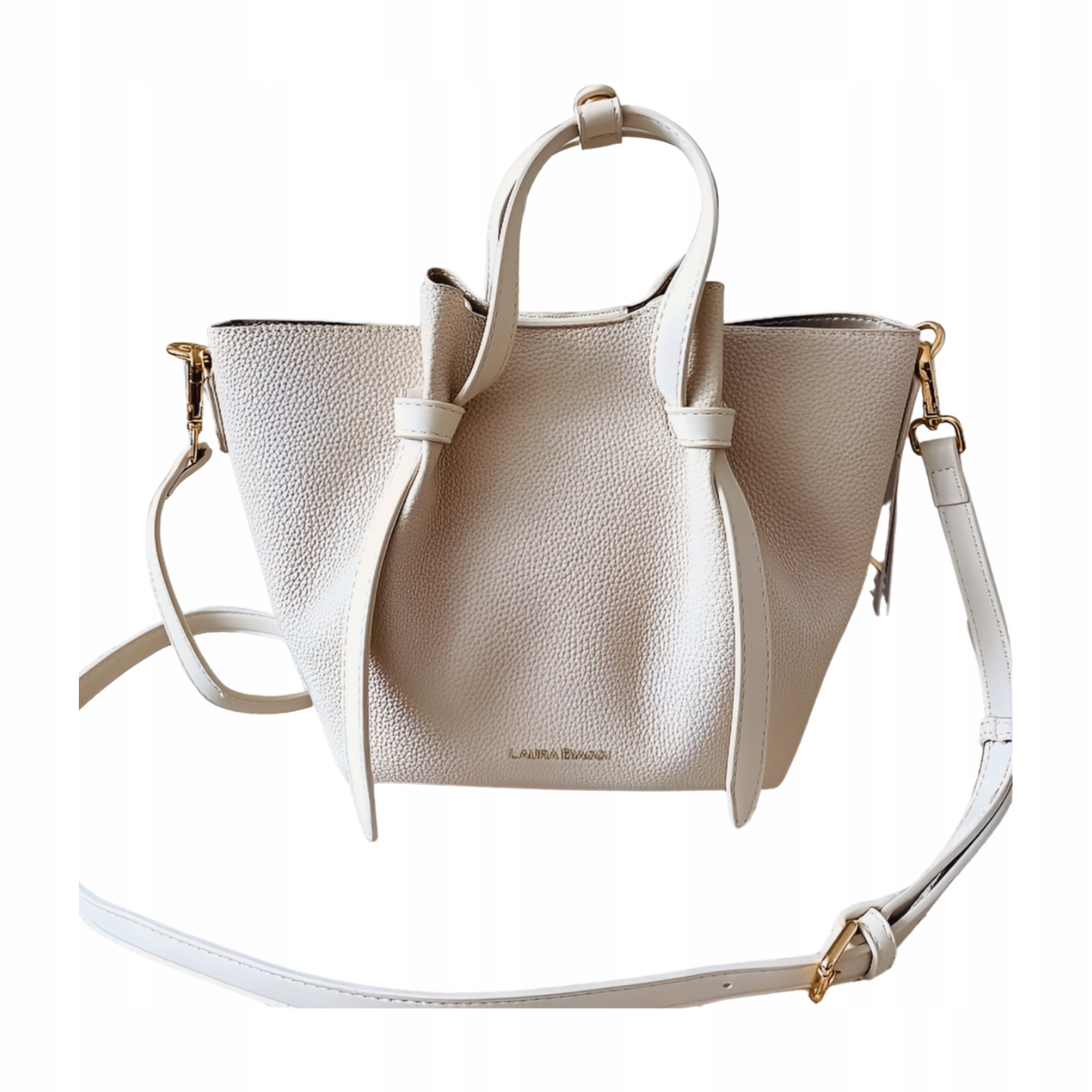 Laura Biaggi kabelka mini shopper světle béžová