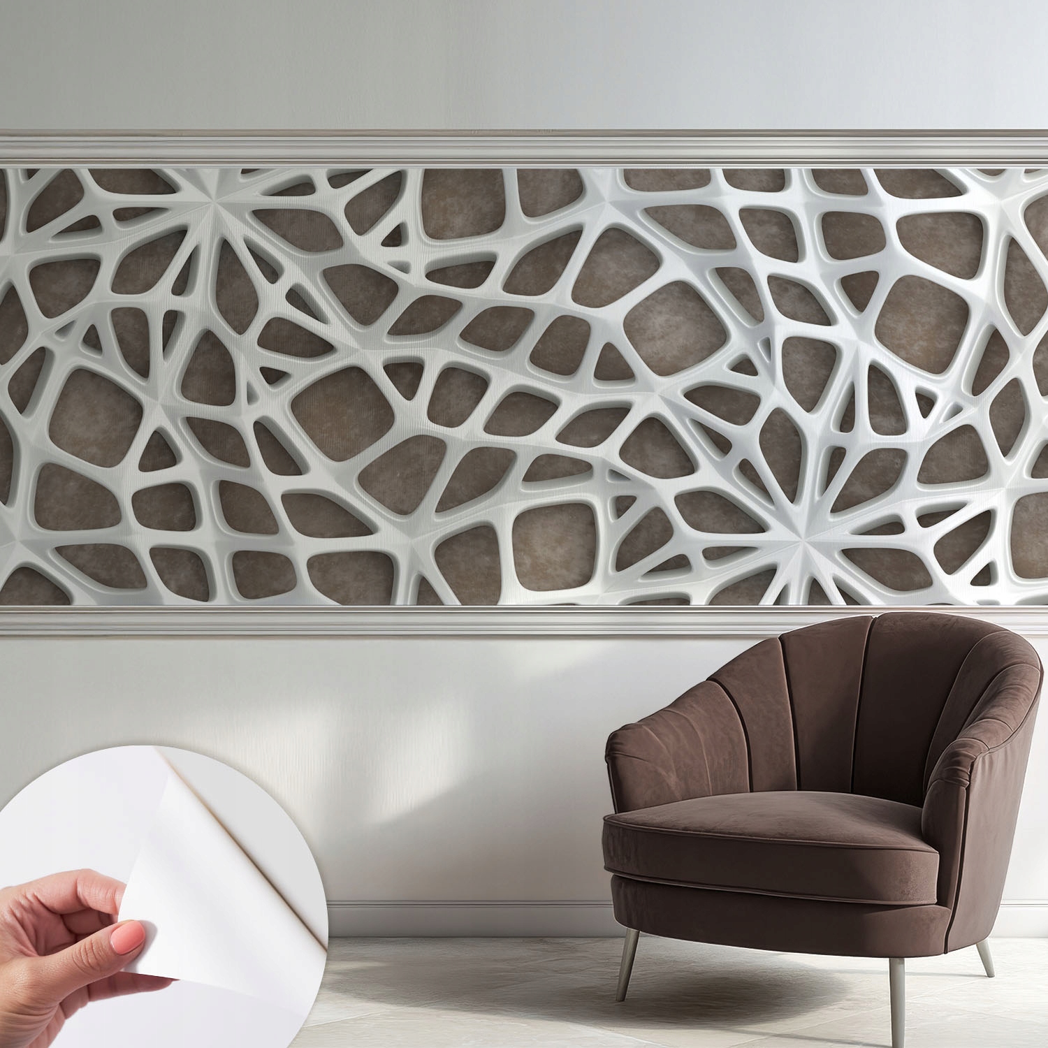 Designová fototapeta na zeď Samolepicí Geometrická síť 250 x 104 cm