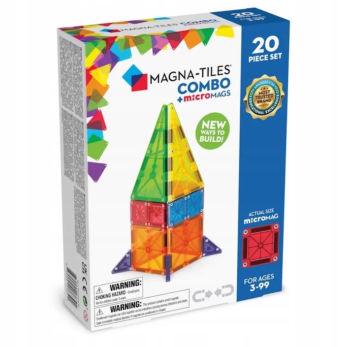 microMAGS Combo 20 el. Klocki Magnetyczne Magna-Tiles