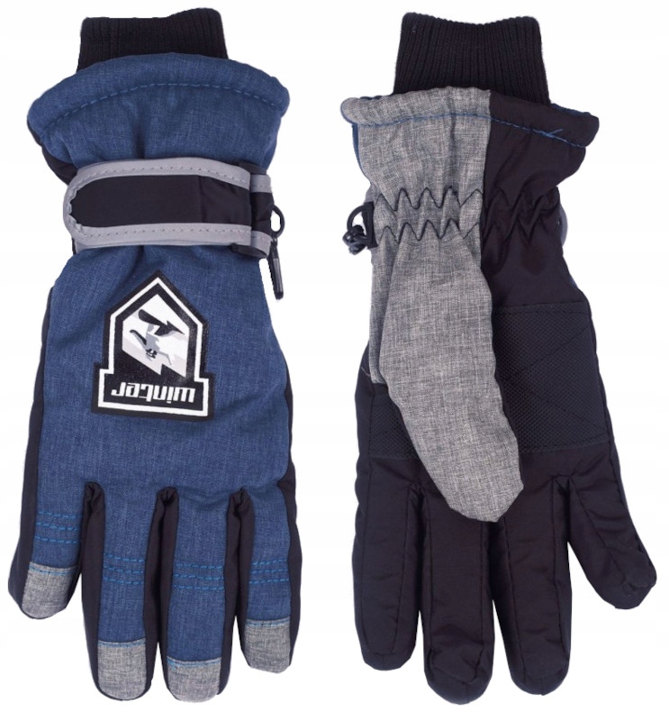 RĘKAWICE RĘKAWICZKI ZIMOWE ŚNIEG narty ORTALION 5P YO! 18cm 11-13lat Ł023F Rozmiar (new) 146