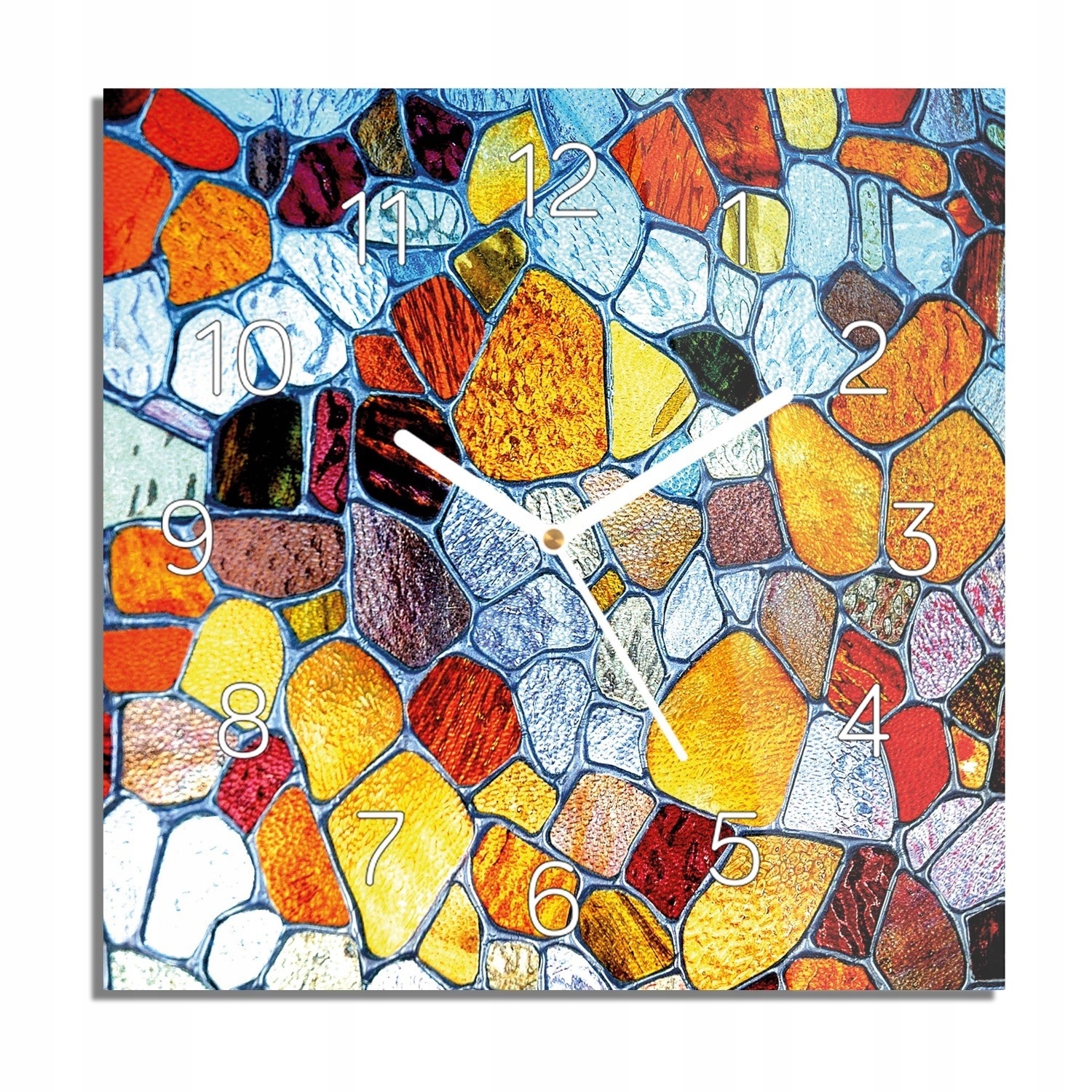 

Witraż mozaika szkło zegar szklany ścienny 30x30