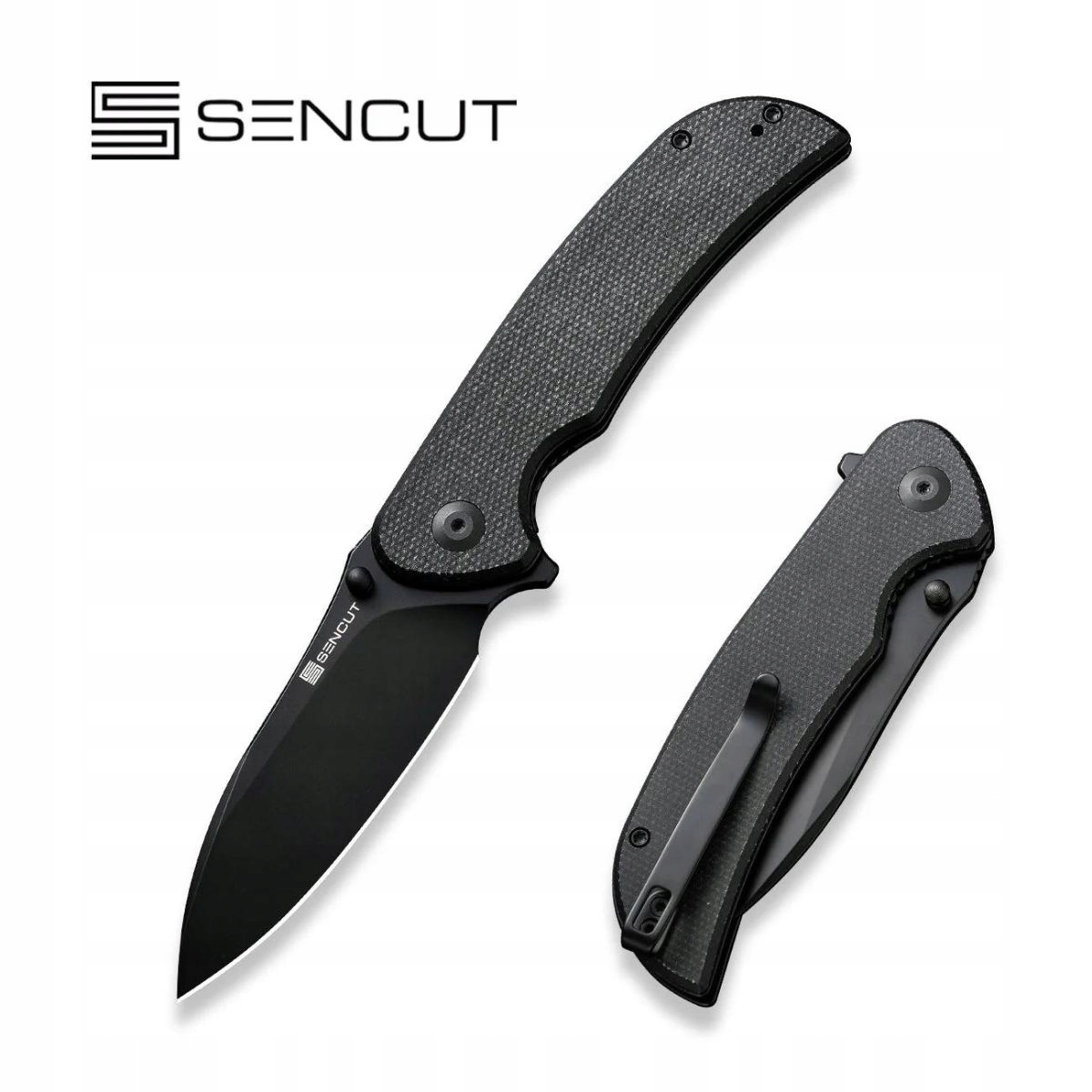 Nůž Edc Sencut Borzam flipper Canvas Micarta 9Cr18MoV Pouzdro