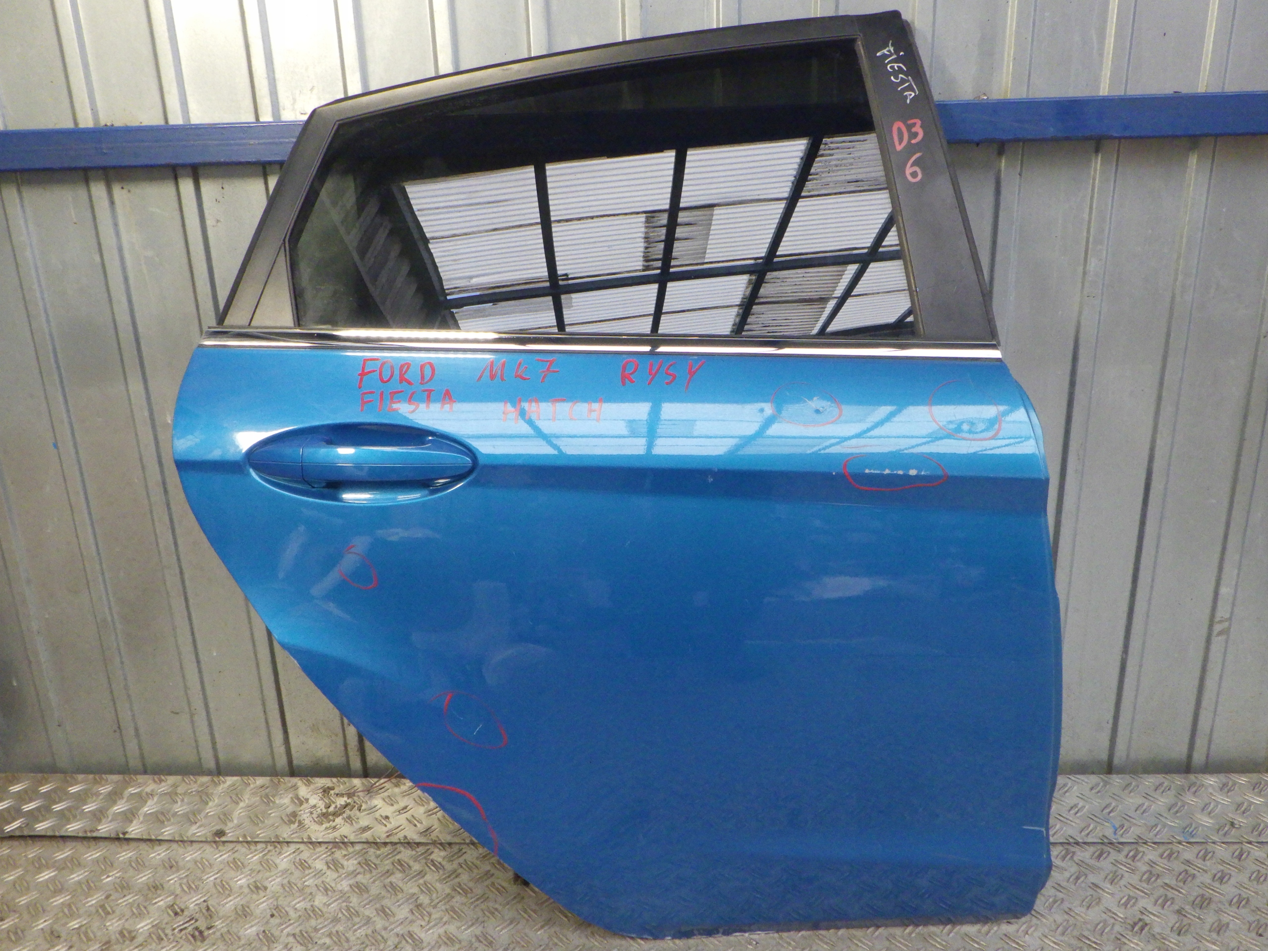 DRZWI PRAWE TYLNE TYŁ FORD FIESTA MK7