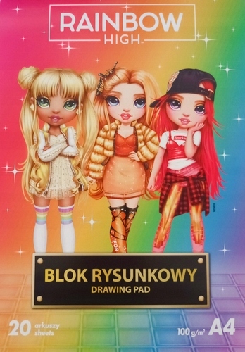 

Rainbow High Blok Rysunkowy A4 20 biały