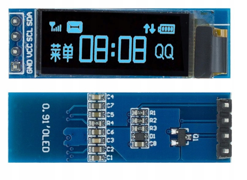 

Wyświetlacz Oled 0.91 inch 128x32 I2C niebieski