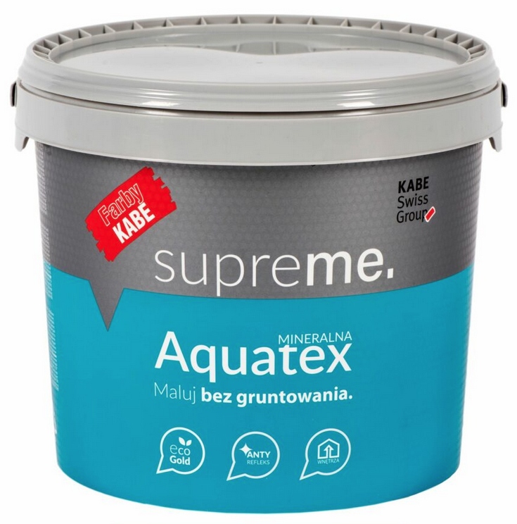 Farba antyrefleksyjna krzemianowa do ścian sufitów Aquatex 10L Bez Gruntu