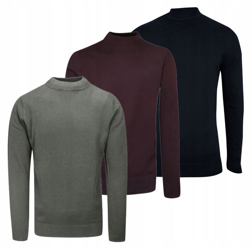 Sada 3 pologolfů Brave Soul Námořnická Modrá, Bordo, Popiel M