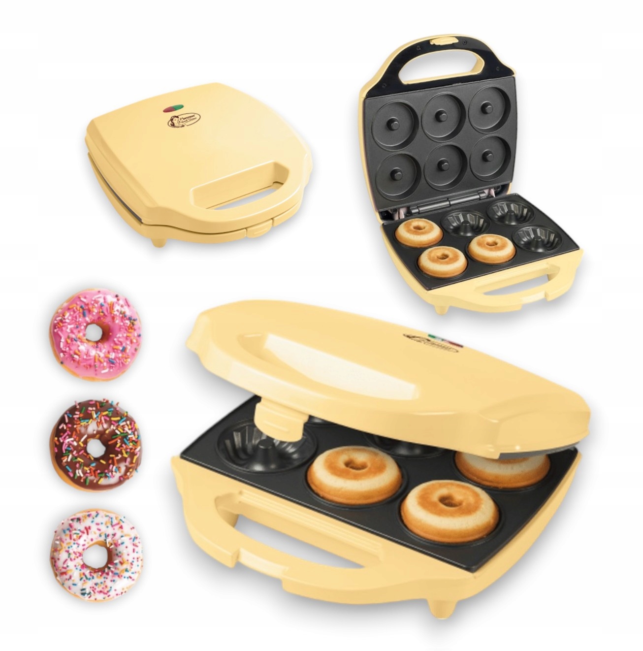 Opiekacz Do Pączków Donut Maker Bestron Wypiekacz Na 6 Ciastek 900W Pączki