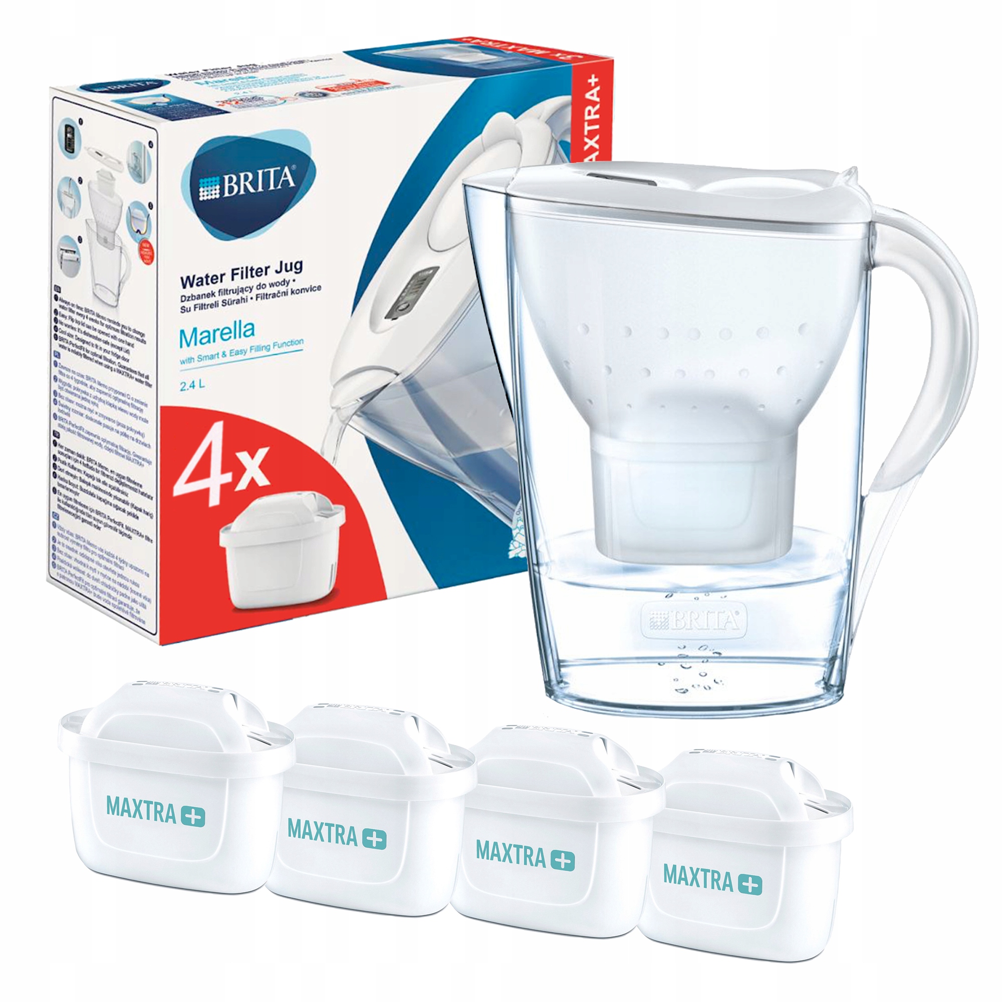 

Dzbanek Brita Marella + 4 Filtr Maxtra Plus