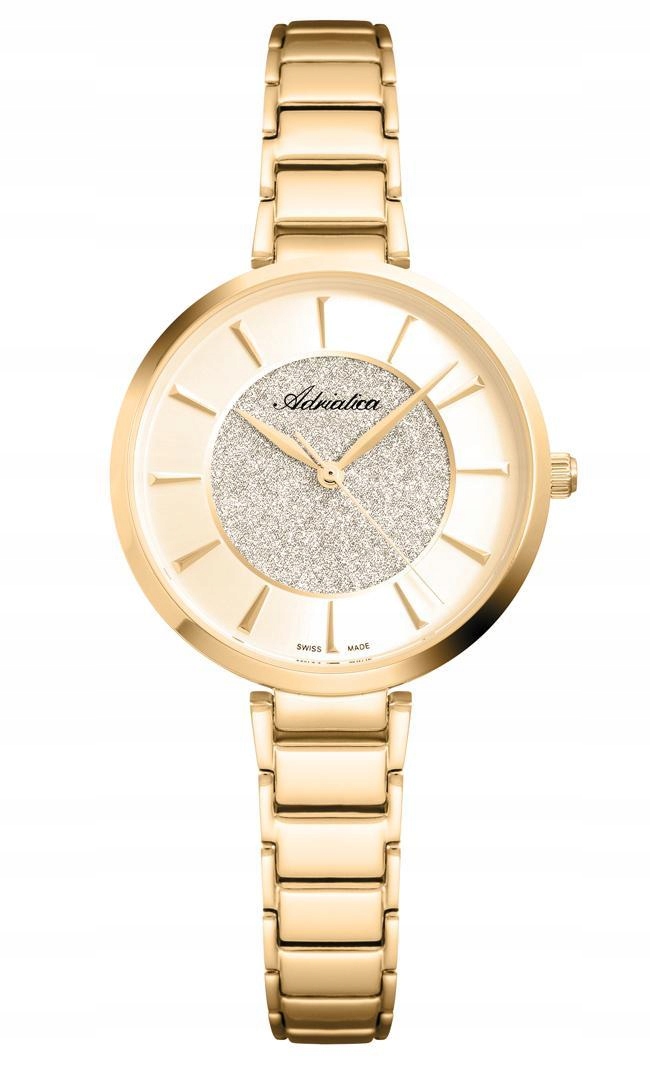 Nové Originální dámské hodinky Adriatica A3752.1111Q zlaté