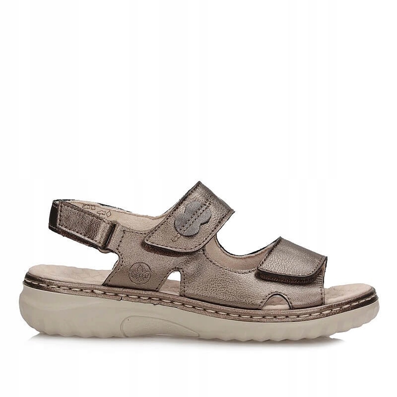 Pohodlné hnědé dámské sandály Rieker 60462-90