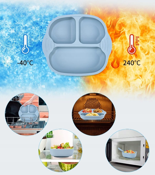 Zestaw naczyń silikon Naczynia dla niemowląt Kod producenta Naczynia z przyssawkami