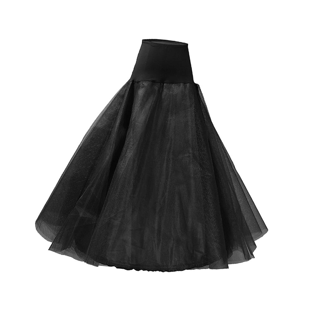 Dlhá sukňa s elastickým pásom v páse, čierna