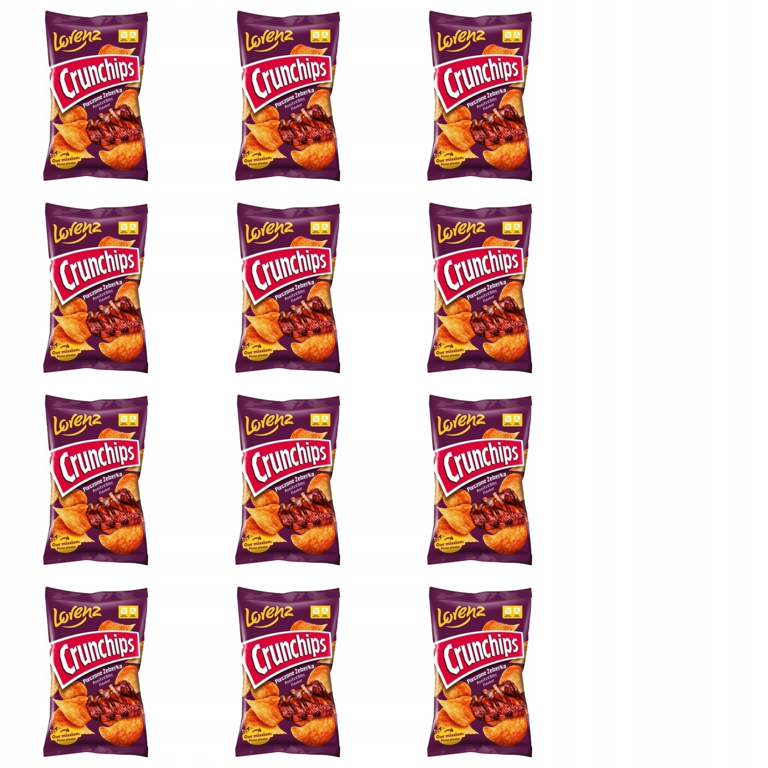 12x 130g Crunchips roasted ribs chipsy Karton