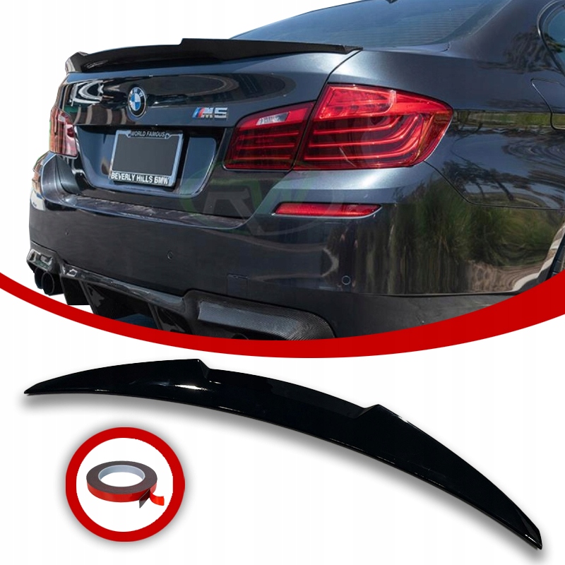 Bmw F10 Letka Spoiler Zadní Krytka M4 Look Černý Lesk