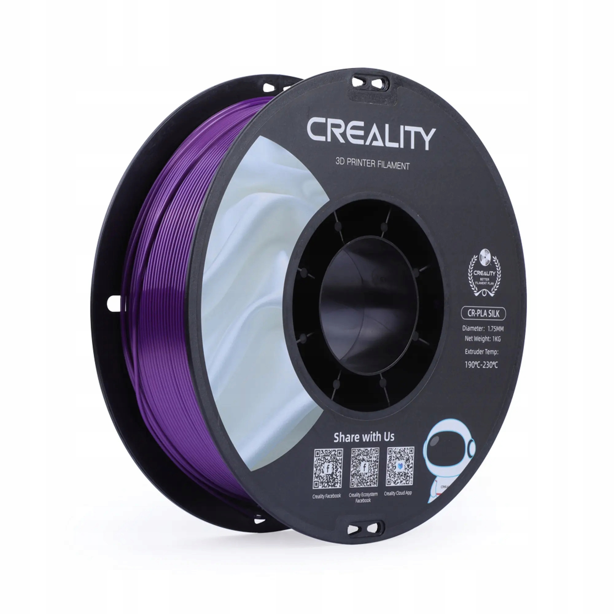 Filament Creality Cr- Silk Pla Pla 1. 75mm (fioletowy) Creality