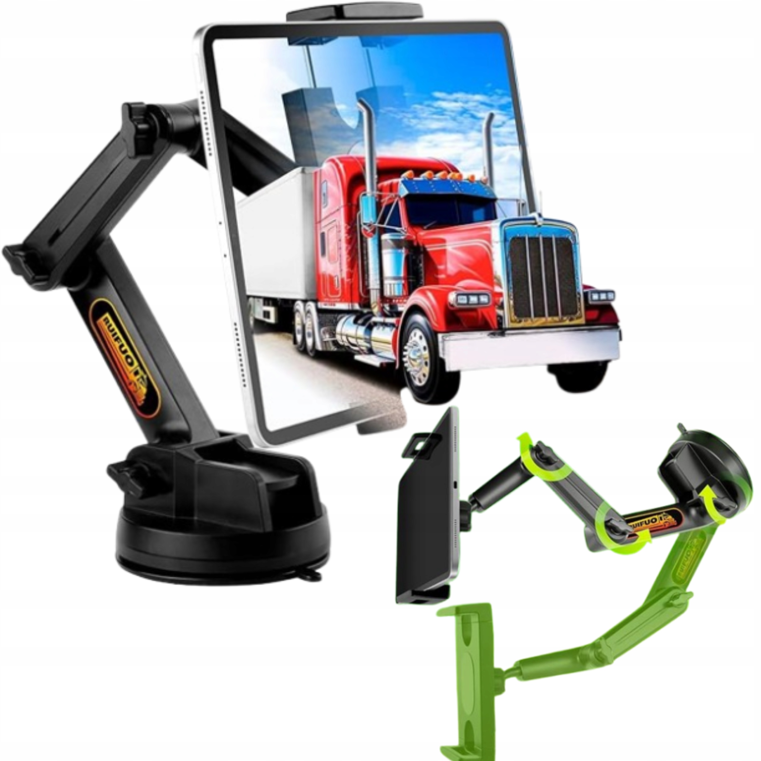 Uchwyt Samochodowy Na Tablet 16,7'' Uchwyt Na Szybę Kokpit Długi Solidny