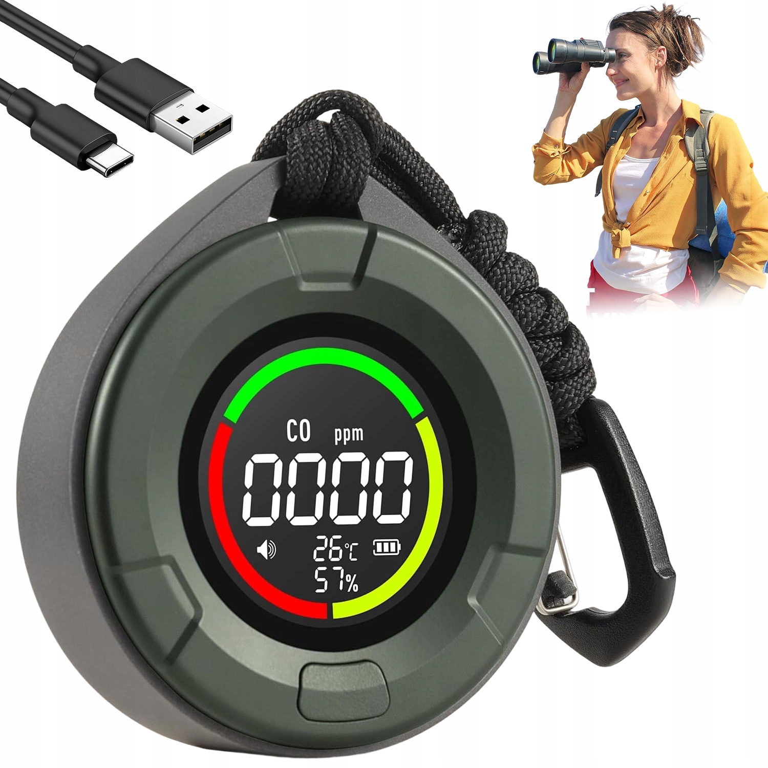 Bezdrátový Detektor Oxidu Uhelnatého LCD Detektor Co alarm Detektor