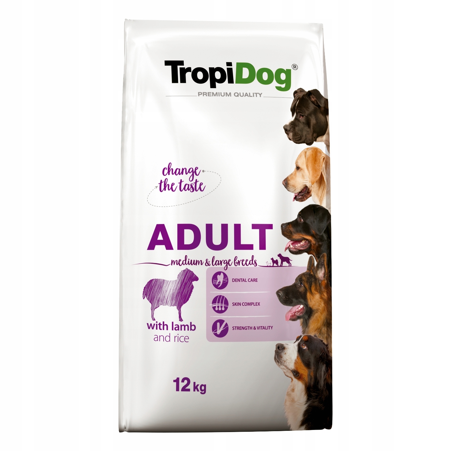 TropiDog Premium Adult Jagnięcina i ryż 12 kg