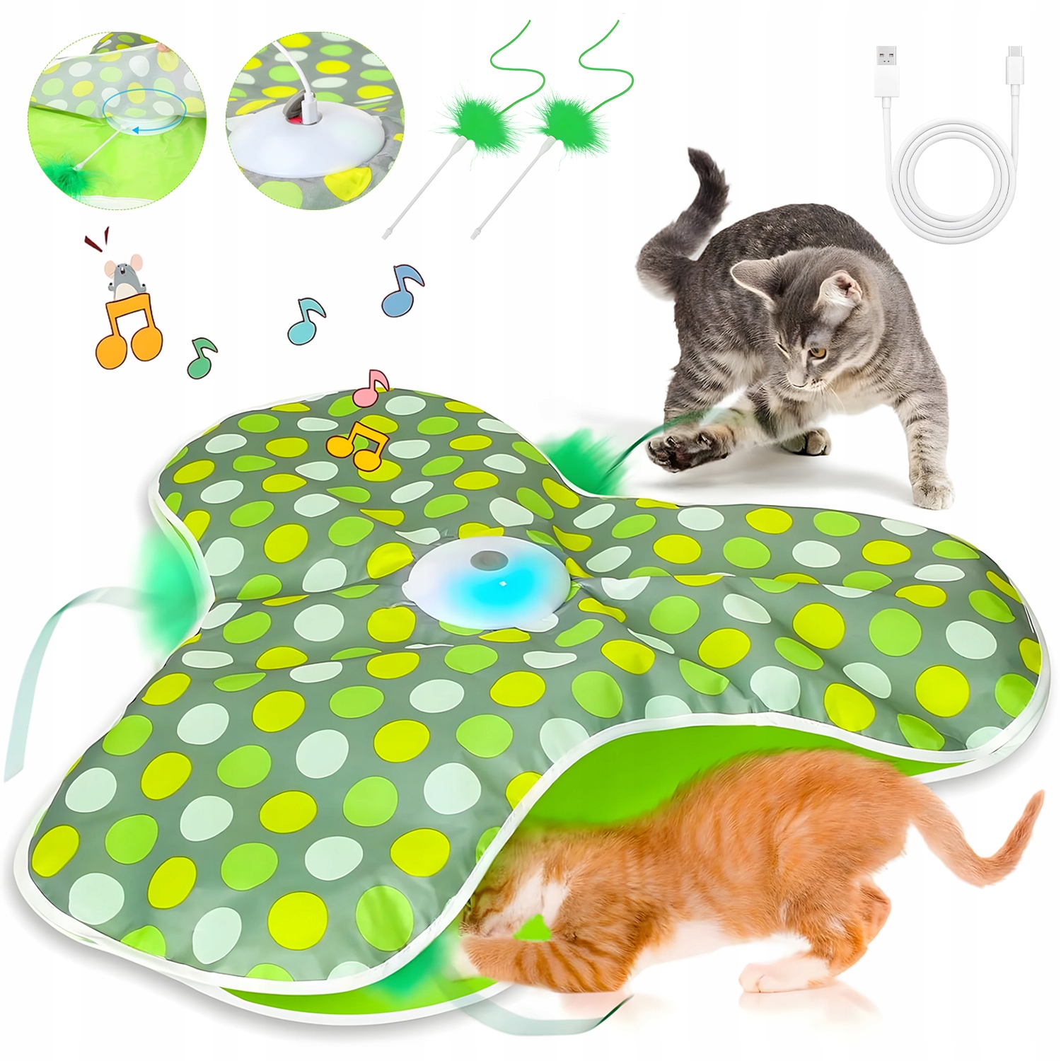 Levně Hračka Pro Kočky S Vyměnitelnými Usb Peříčky