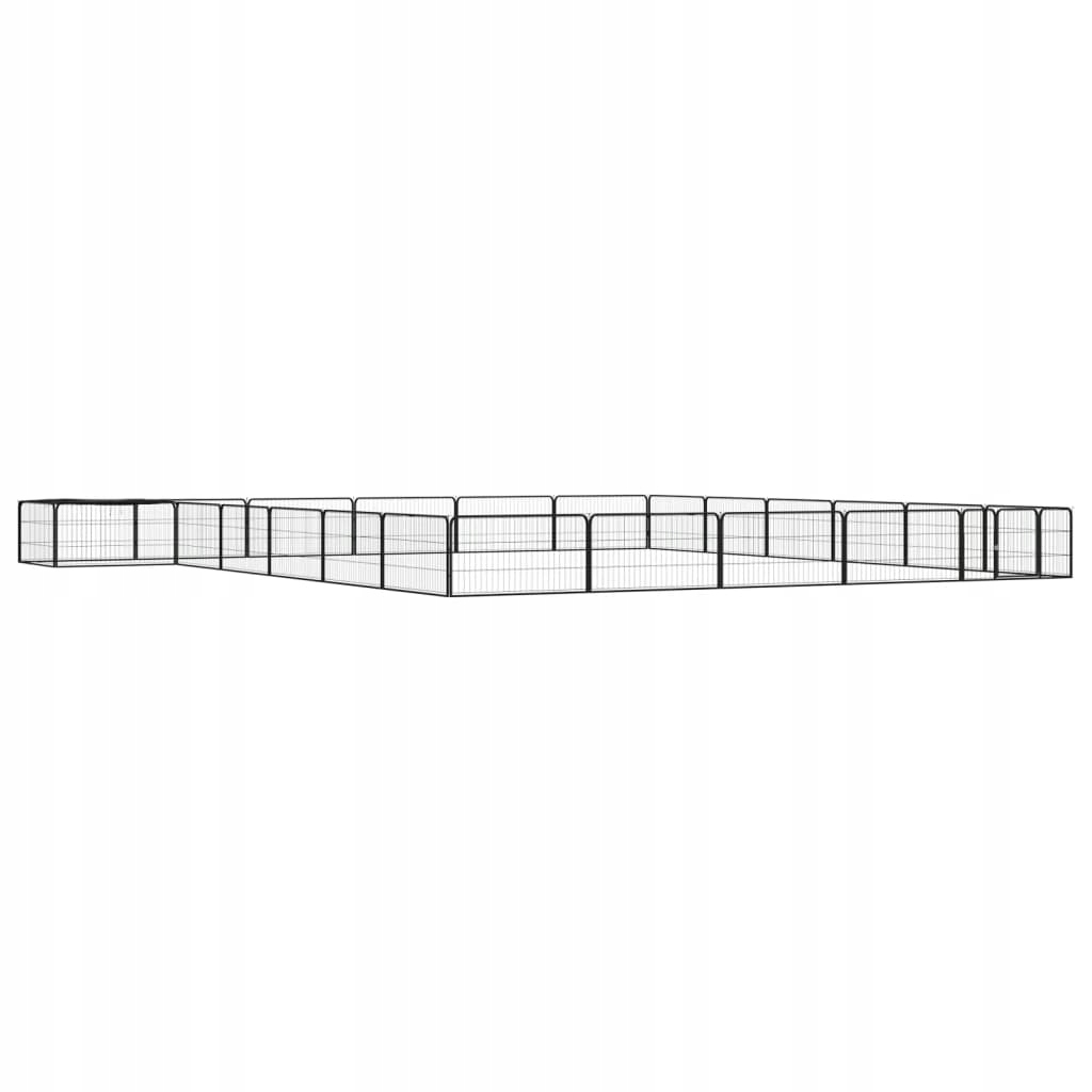 Levně Kotec pro psa VidaXL 600x600x50 cm ocel práškovaná černá