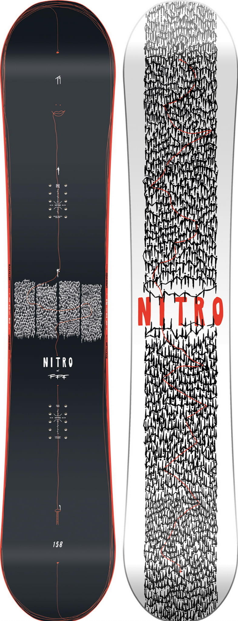 Snowboard Nitro T1 x FFF 152 cm wide