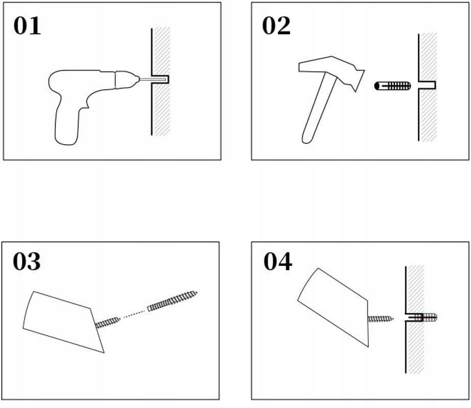 Wieszak haczyk przykręcany 6 SZTUK Haczyk ścienny pojedynczy na ubrania Wysokość mebla 6 cm