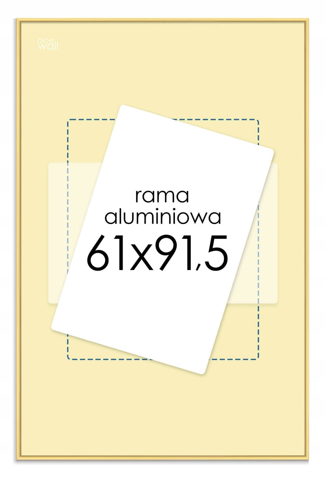 

Ramka na zdjęcia 61x91,5 cm Złota rama aluminiowa