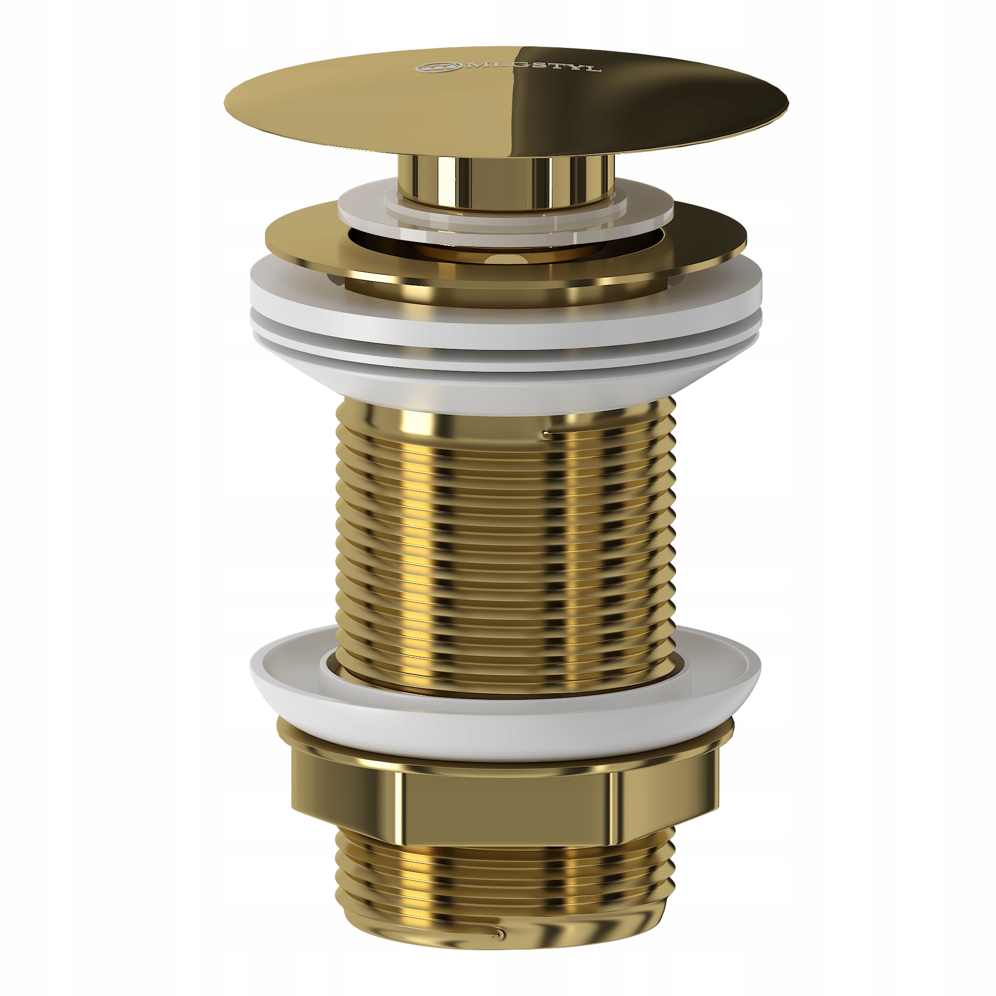 MEGSTYL Korek do umywalki CLICK-CLACK Złoty Połysk