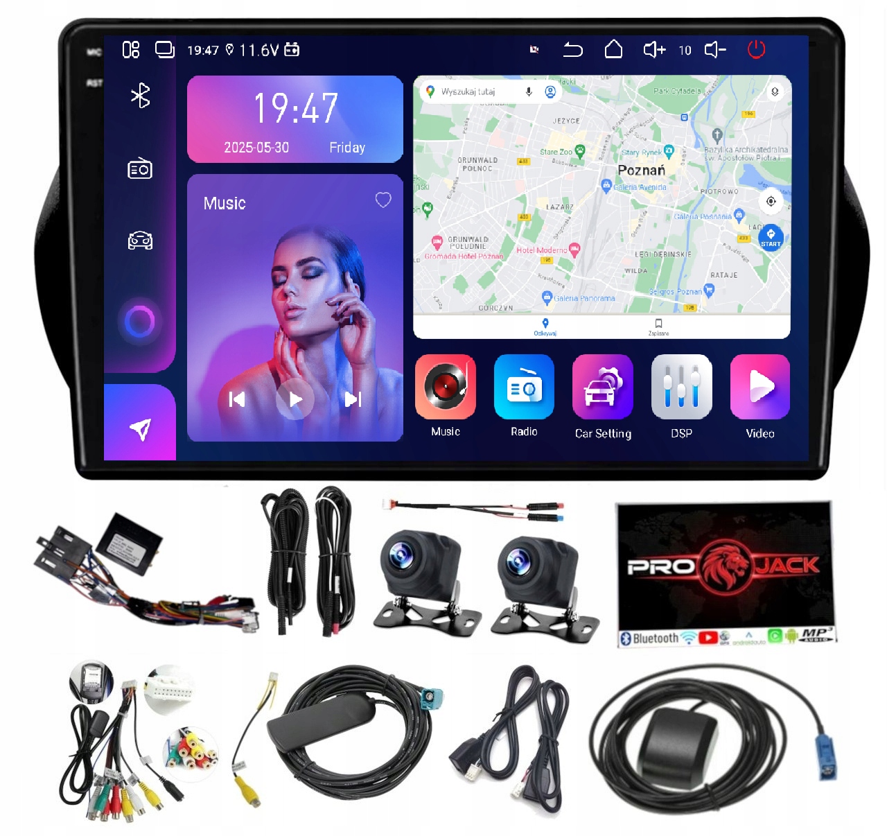 Rádio Navigácia Carplay Android Peugeot Bipper 2008-2017 8/256GB Sim
