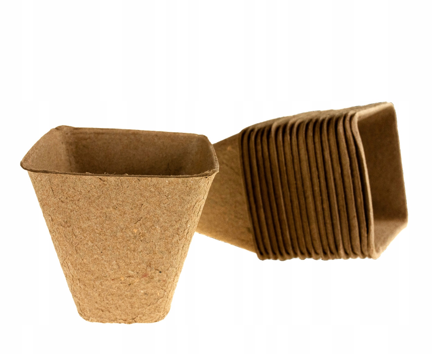 DONICZKI TORFOWE BIODEGRADOWALNE ROZSADOWE SADZONKI ROZSADY 8x8CM 18SZT. Szerokość produktu 8 cm