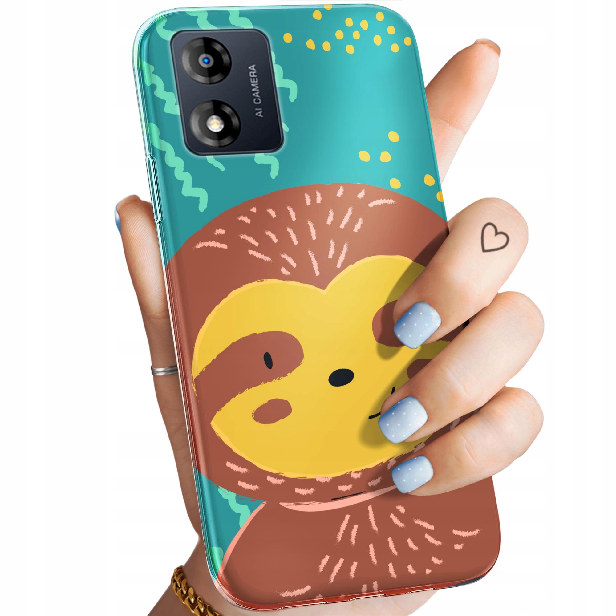 Etui Do Motorola Moto E13 Leniwiec Śmieszne Wewnętrzne Zwierzę Case