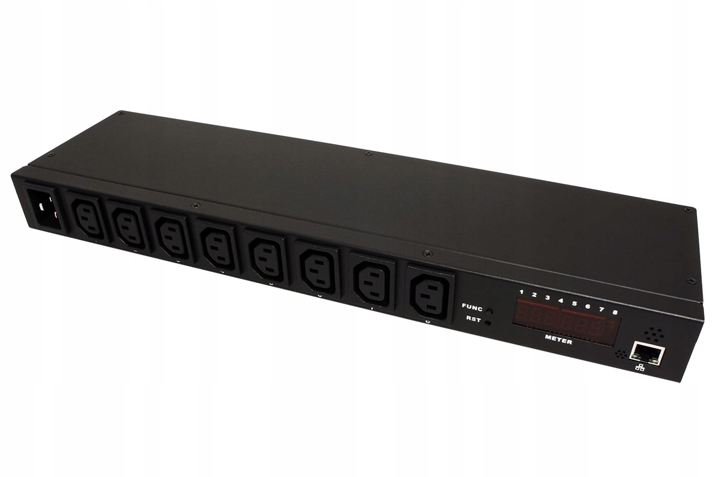Value 19" napájecí panel, 1U, 230V ovládaná přes Ip, 8x zásuvka C13