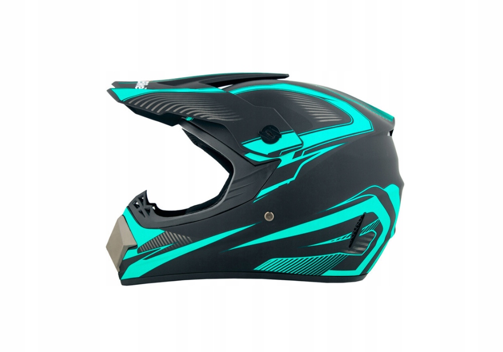 Kask Enduro Cross Quad Atv Pitbike Rower Bmx Hulajnoga Czarny Niebieski M