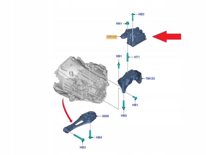 PODUSZKA SKRZYNI SILNIKA DO FORD TRANSIT 2.2 TDCi EAN (GTIN) 5907764519333