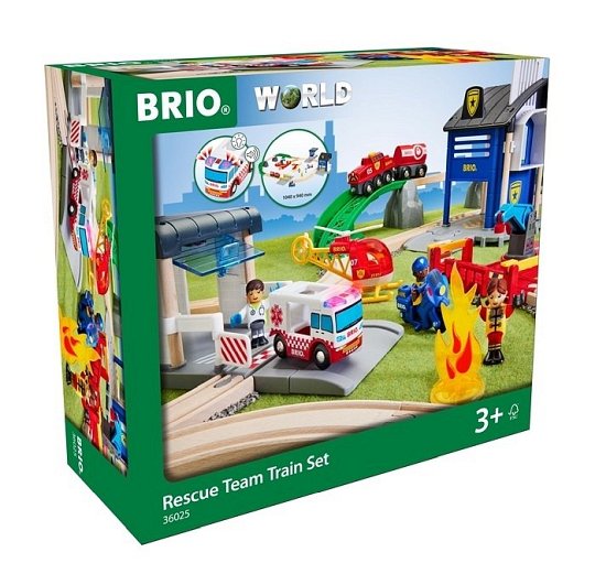 Brio World Zestaw Kolejki Deluxe Straż Pożarna i Policja