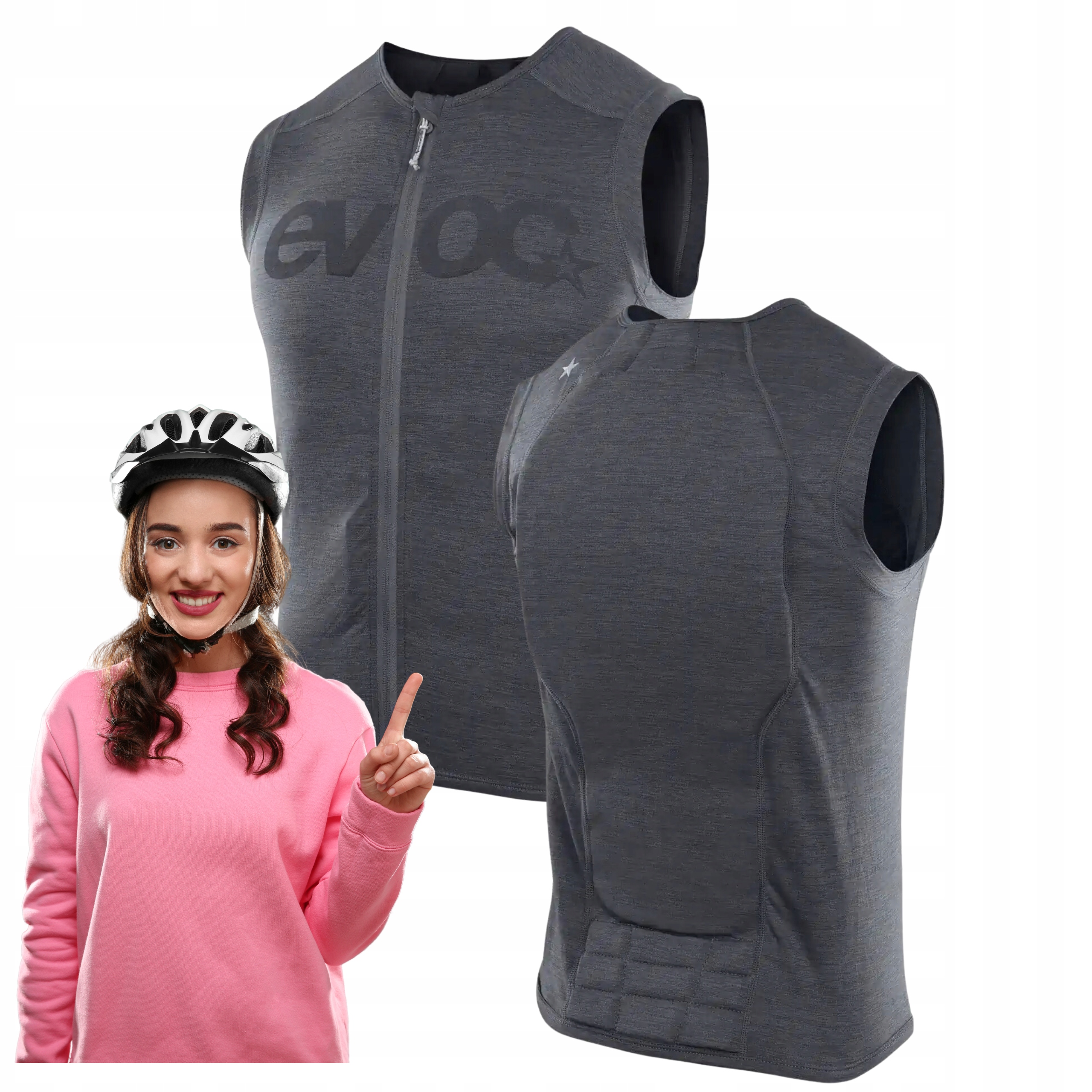 Pánská ochranná vesta na kolo Evoc Protector Vest carbon grey L