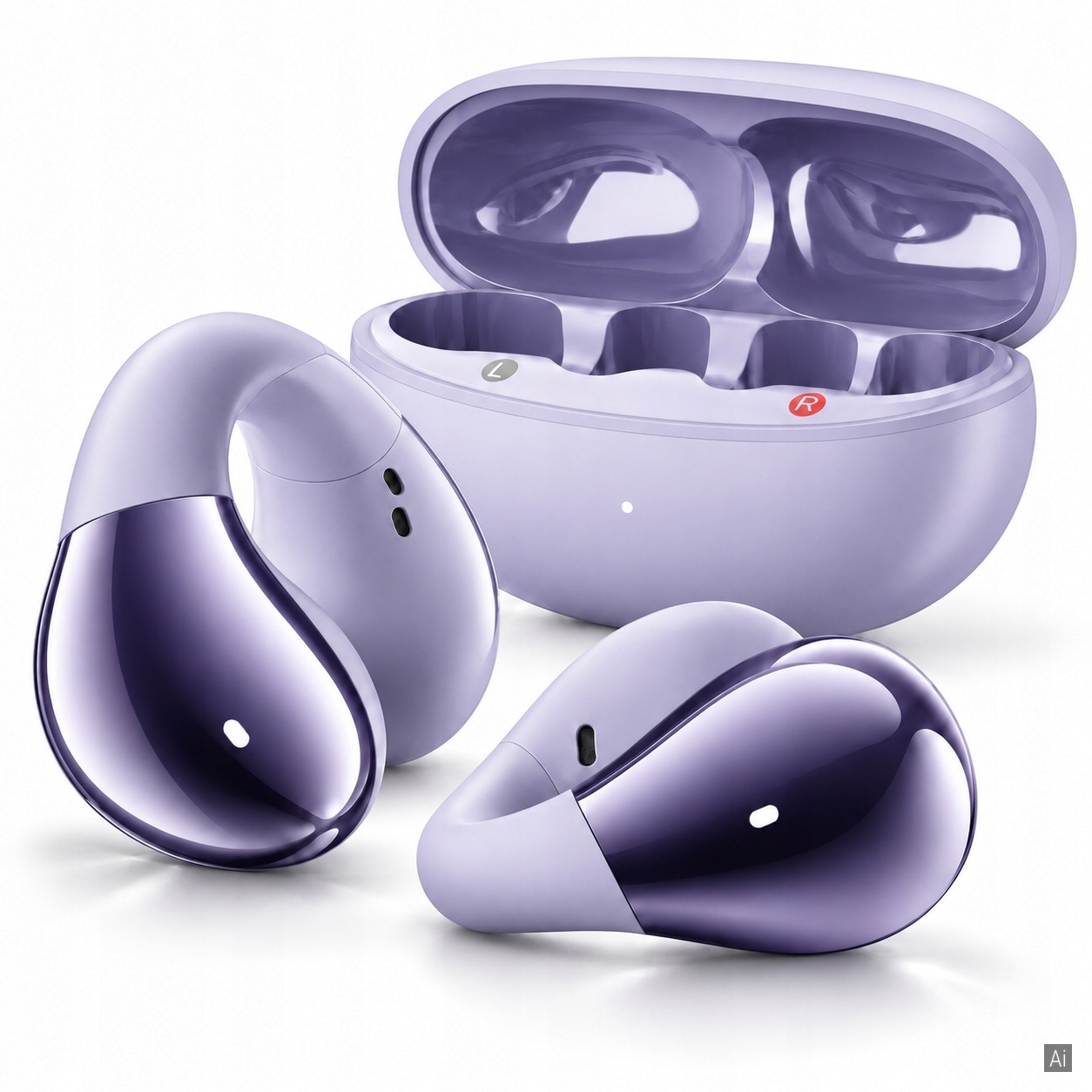 Bezdrátová sluchátka Ows Qcy Crossky C30 Bluetooth 5.4 IPX5 fialová