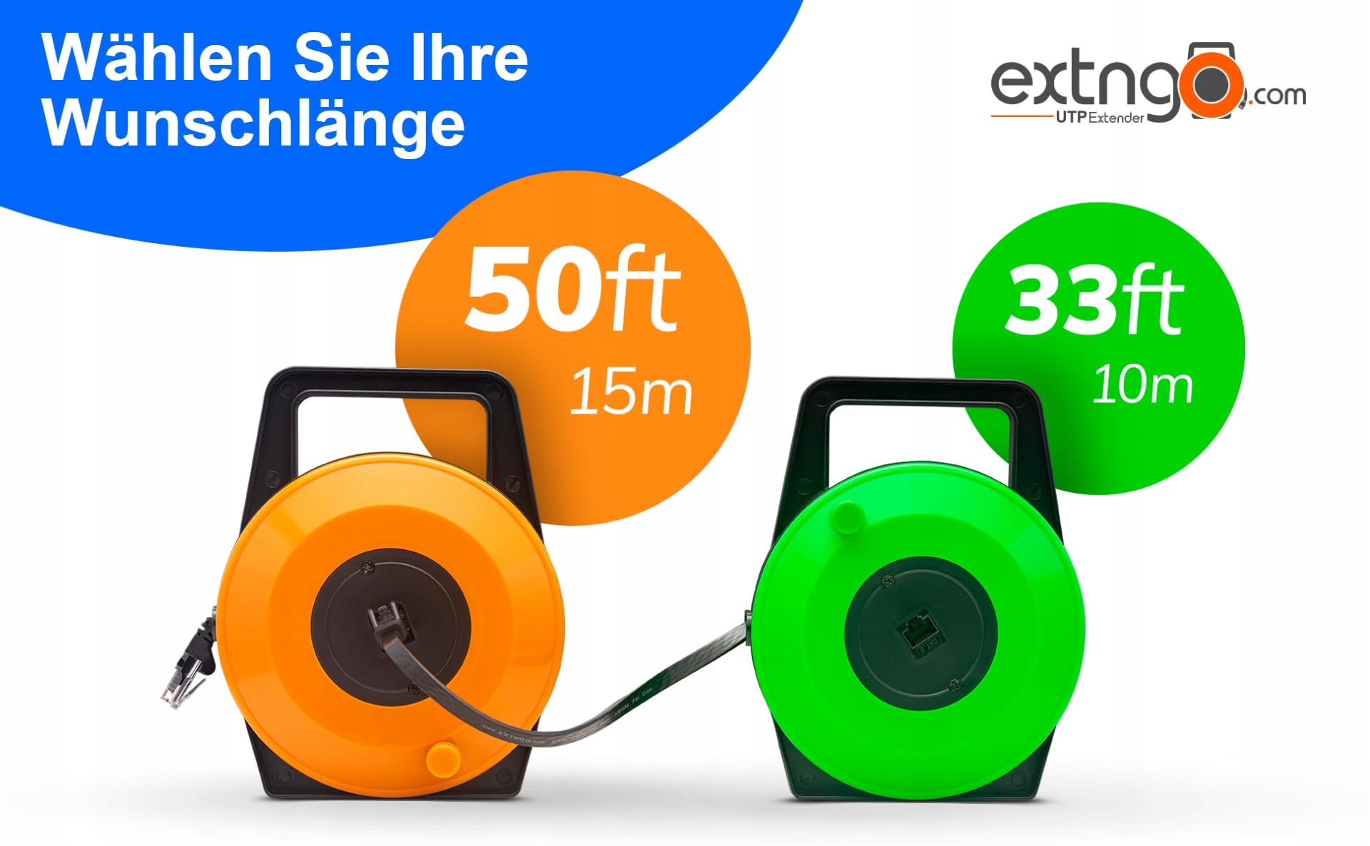 EXTNGO Kabel Ethernet 15m CAT6 Płaski Internet 1 Gbit/s RJ45 UTP — miniatura 7