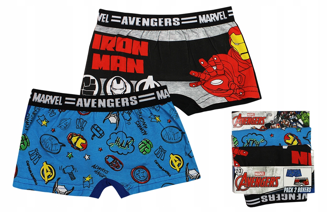 

Avengers Marvel Bokserki Chłopięce 2-PAK 6/8 Lat